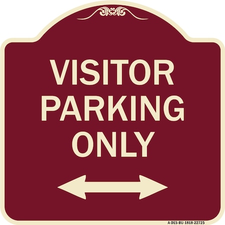 Signmission Visitor Parking Visitor Parking Heavy-Gauge Aluminum Architectural Sign, 18" x 18", BU-1818-22725 A-DES-BU-1818-22725